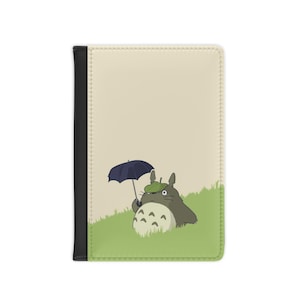 Paspoortomslag, reishouder, schattig op anime geïnspireerd totoro-ontwerp, Studio Ghibli-accessoire, cadeau voor reiziger