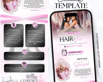 Acuity Scheduling Template: DIY Canva - Hair, Lash, Nail, Makeup Website Banners (Digital Download)