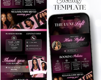 Acuity Scheduling Canva Template, Beauty Professionals (Digital Download)