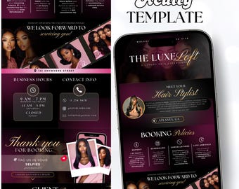 Acuity Scheduling Canva Template, Beauty Professionals (Digital Download)