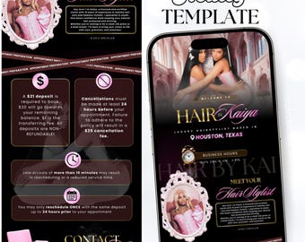 Acuity Scheduling Template: DIY Canva - Hair, Lash, Nail, Makeup Website Banners (Digital Download)