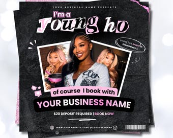New Client Booking Flyer, Hair Stylist, Lash Tech, Nail Tech, MUA, Editable Canva Template, Mean Girls Inspired Booking Flyer