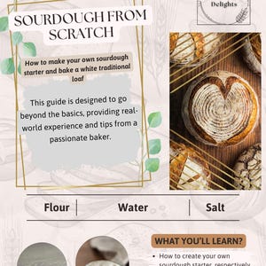 Sauerteig Starter & Brot eBook | Schritt-für-Schritt-Anleitung, um Starter zu machen + Weißbrot zu backen | Mein Go-To Rezept PDF