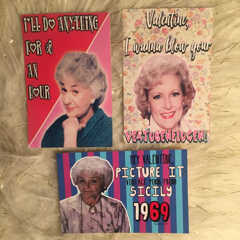 Golden Girls Set mit 16 Mini Valentines Bild 2