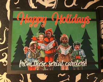 Serial Carolers Christmas Card