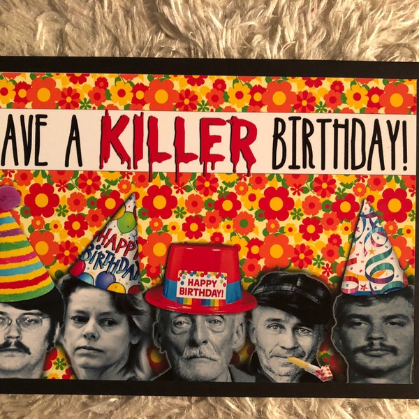 Serial Killers Birthday Card - Etsy Australia