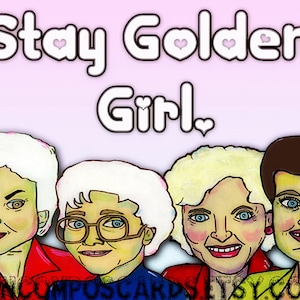 Golden Girls notecard blank greeting card Betty White