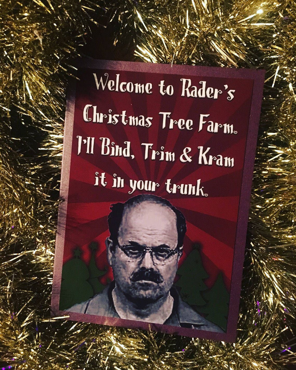 BTK Christmas Card Serial Killer Goth Macabre Etsy