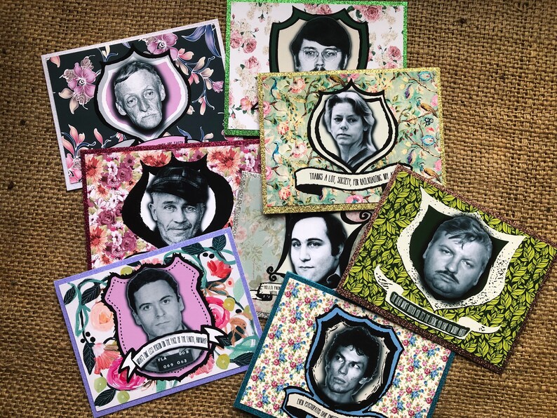 Serial Killer Note Cards Set of 8 Ted Bundy Albert Fish Ed Etsy