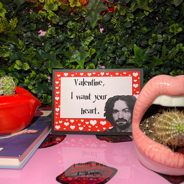 Charles Manson Valentine card serial killer macabre