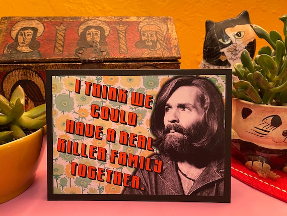 Charles Manson Family Valentine Love Card Cult Leaders True Crime