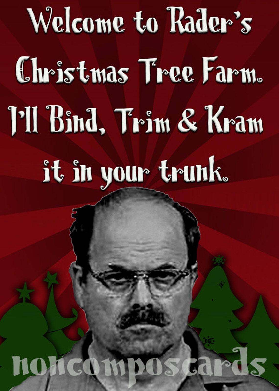 BTK Christmas Card serial killer goth macabre Etsy