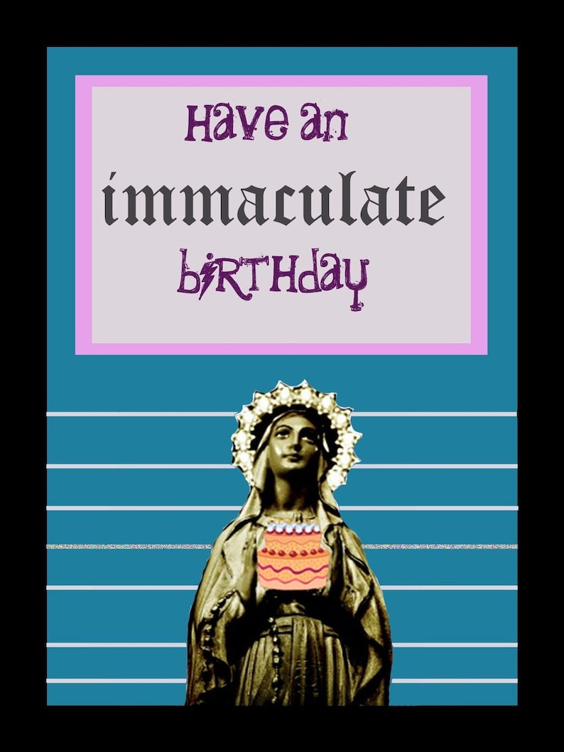 Virgin Mary birthday card image 1