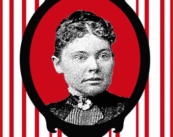 Lizzie Borden Holiday Card macabre goth