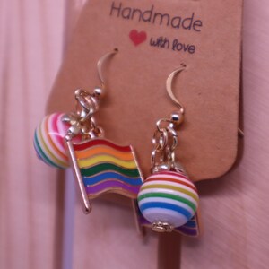 Rainbow Flag Dangle Earrings