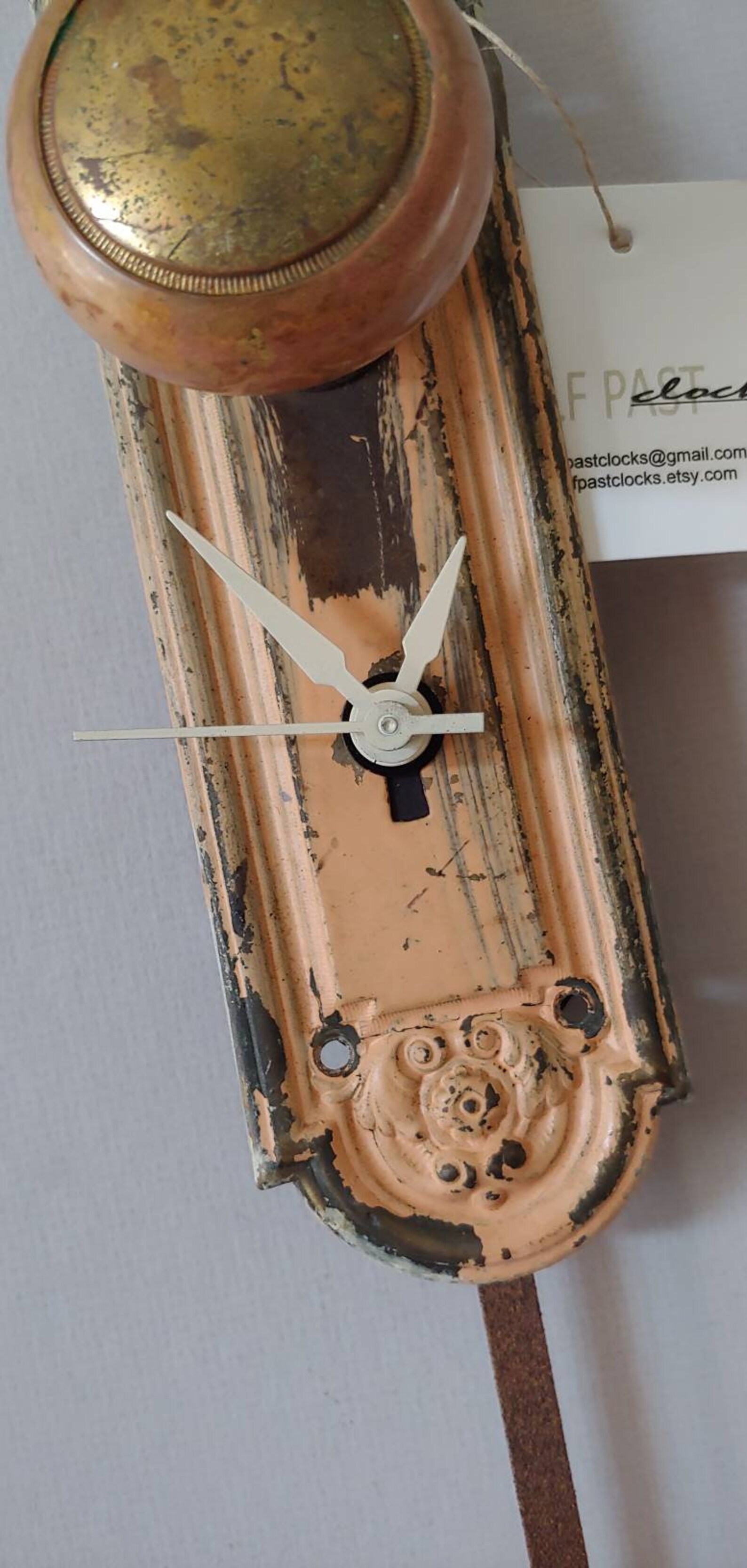 Half past clocksooakaltered art door knob clocksone of a Etsy