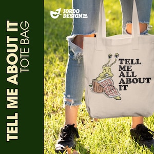 Cuéntamelo todo / Bolsa de algodón orgánico / Diseño peculiar de babosa banana