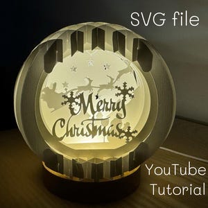 Sphere pop up 3D card - paper art - merry christmas card - gift