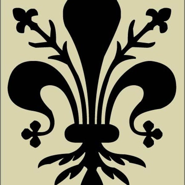 Maison de Stencils  - for painting wood signs walls pillows -   French .... Fleur de Lis No.2  Paris Wallpaper  Stencil Size 10. x 12. inches