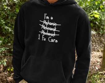 Funny Car Guy Hoodie: Mechanic Gift, Automotive Humor