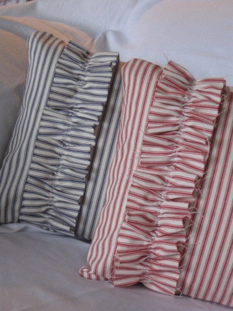 Black and White Ticking Pillow Cover Farmhouse Bedding Etsy