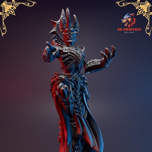 Dark Sorcerer Skeleton Man 3D Printable STL File for RPGs & Fantasy Collectibles, TTRPG Miniature Accessory