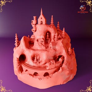 3D Printed Christmas Village STL File - Miniature Christmas House, DIY Village Display Ideas, Festive Decor