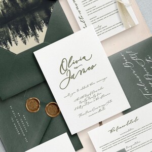 No. 8 Suite, PRINTED Modern Wedding Invitations, Wedding Invitations Suite: Aesthetic, Timeless, Romantic Stationery Set