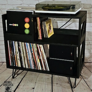 The Original Rebel Front Facing Two Shelf Vinyl Storage Rack Stand Home Office Furniture Spring