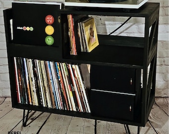 The Original Rebel Front Facing Two Shelf Vinyl Storage Rack Stand Home Office Furniture Spring