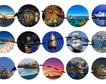 Sydney 1 inch circles