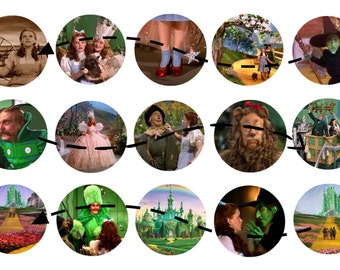 Wizard of OZ 1 inch circles Instant Download