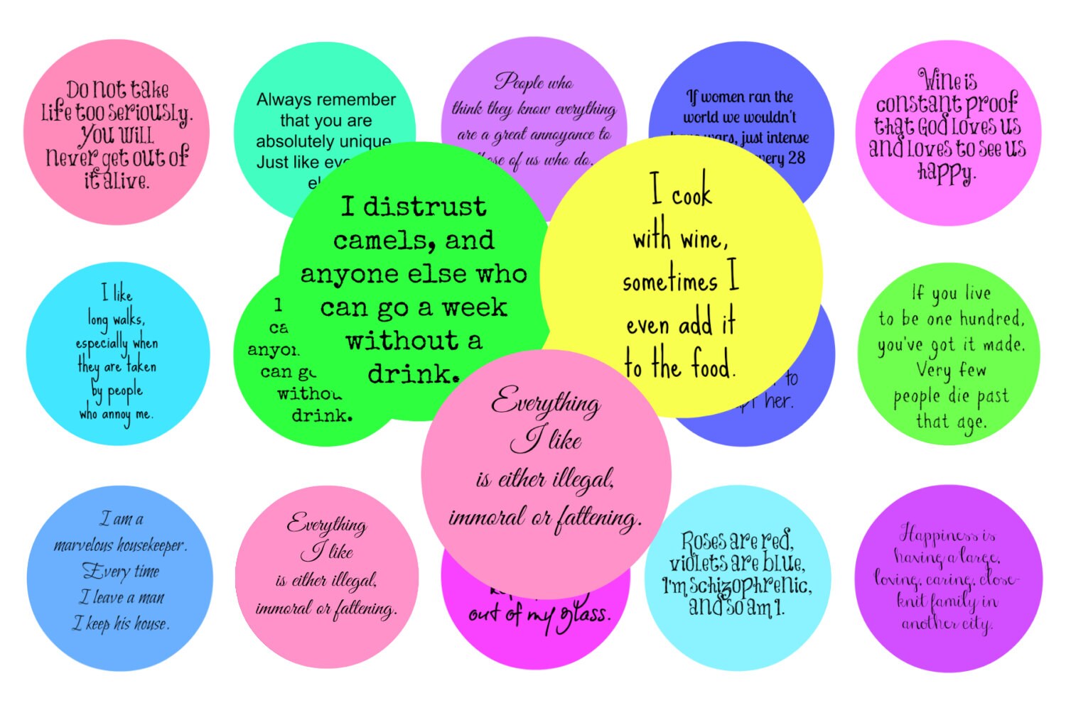 Funny Quotes 1 Inch Circles. - Etsy Funny Quotes 1 Inch Circles. - Etsy