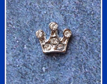 Sparkly crown charm for living / floating lockets