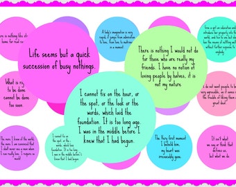 Jane Austen quotes - 1 inch circles.