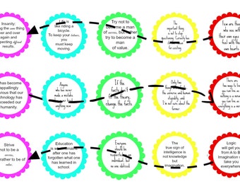 Albert Einstein Quotes - 1 inch circles