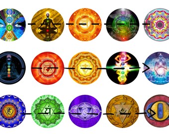 Yoga / Chakra 1 inch circles