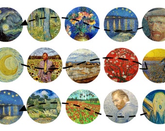 Van Gogh 1 inch circles
