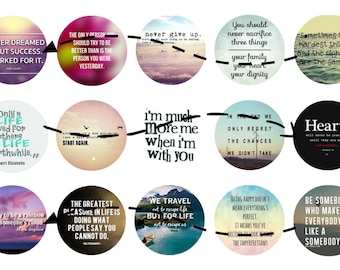 Inspirierende Zitate 1 Zoll Kreise