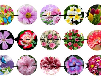 Flower 1 inch circle download
