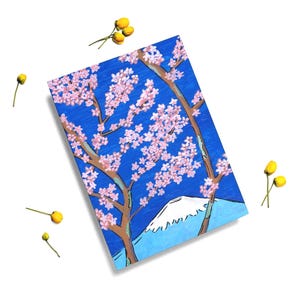 Juego de tarjetas de felicitación con flores de cerezo: tarjetas florales para cualquier ocasión