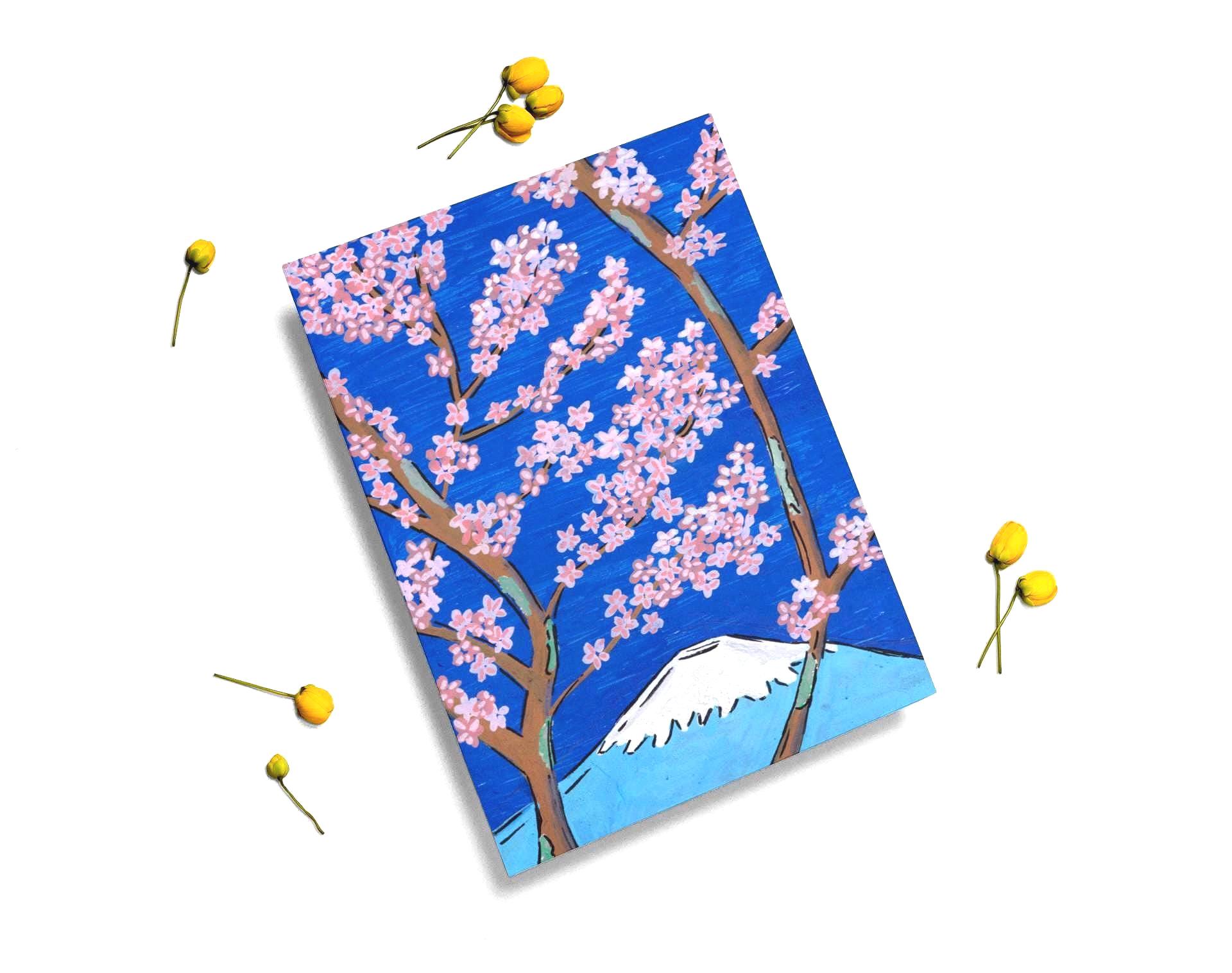 Cherry Blossom Greeting Card Set: Floral Note Cards for All Occasions ...