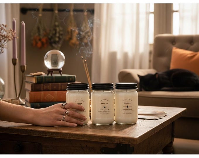 Summer Solstice Candle: 8 oz, 16 oz Herbal Magick 100% Soy Candles