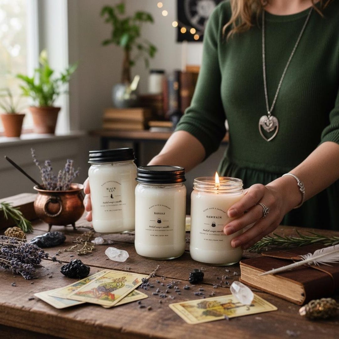 Creativity Spell Candle: Reiki Charged Herbal Magick Soy Candle With ...