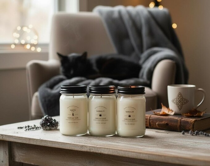 Compassion Candle: 8 oz, 16 oz Herbal Magick 100% Soy Candles