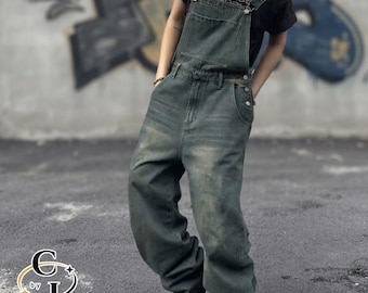 Men's Slim Fit Overalls | Y2K Streetwear Jumpsuit