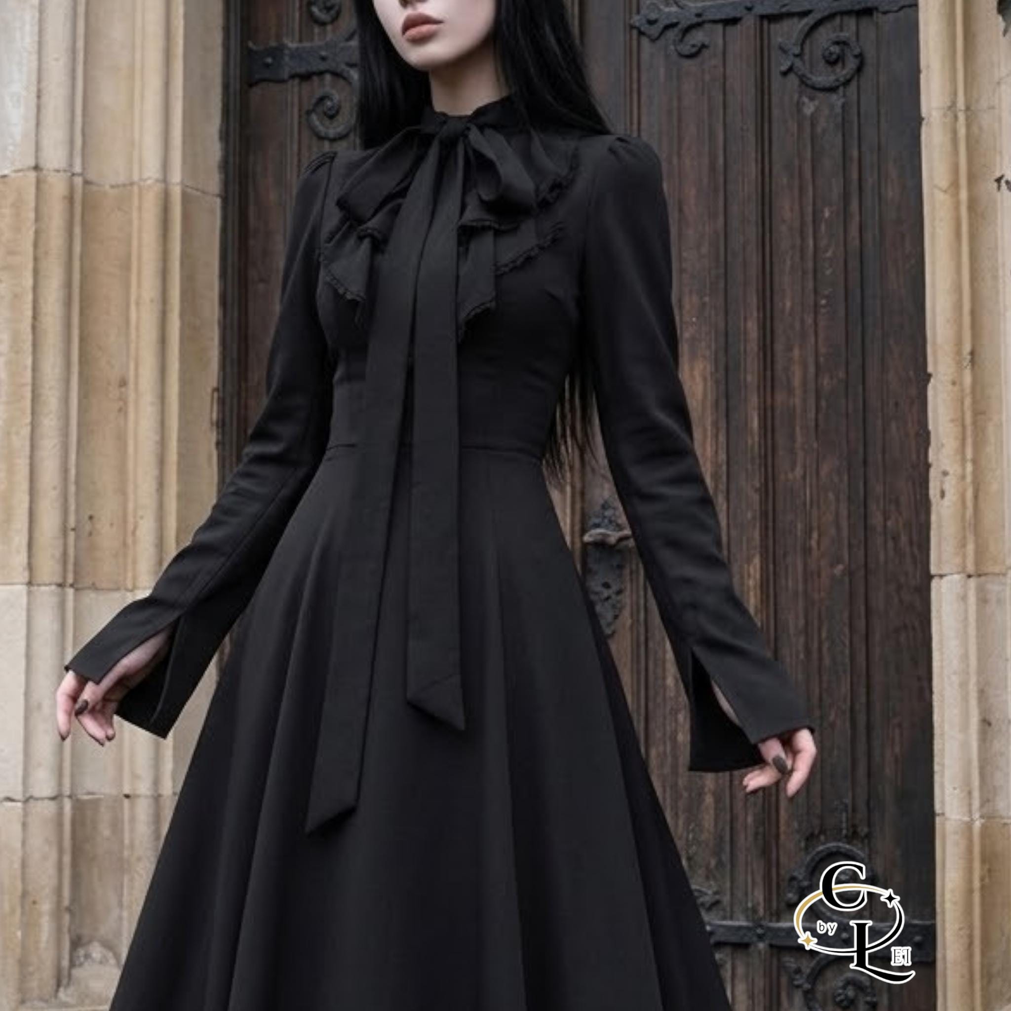 Long Black Gothic Dress - Etsy Long Black Gothic Dress - Etsy