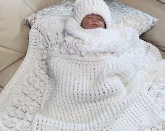 SNOWFALL  baby blanket knitting pattern PDF only