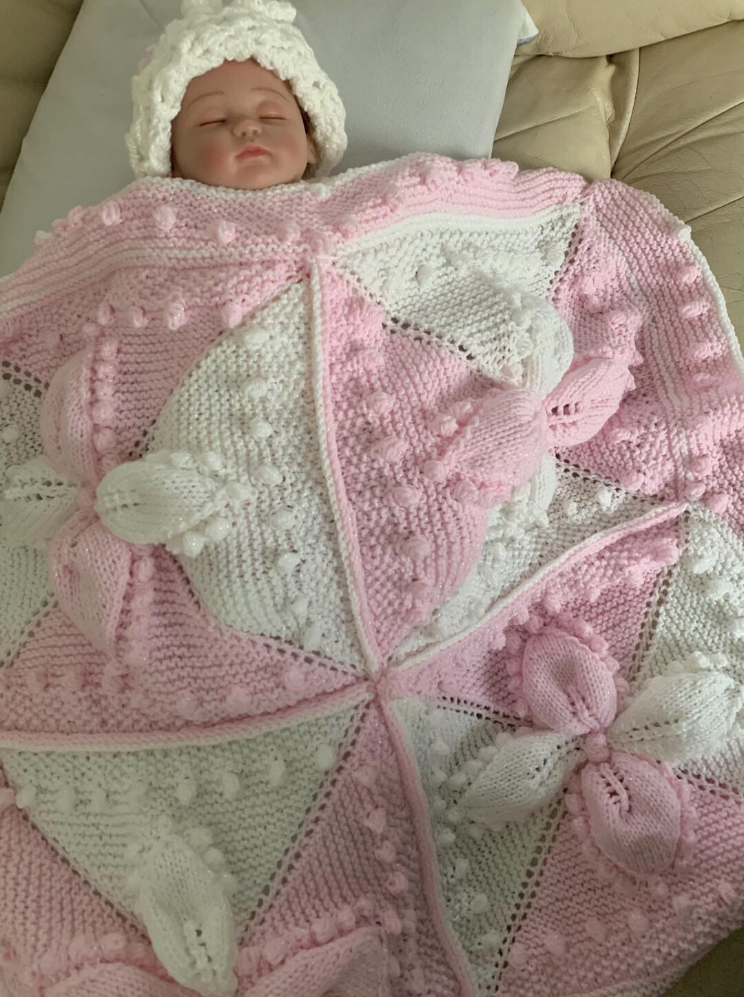 Strawberries and Cream Baby Blanket Knitting Pattern Pdf - Etsy