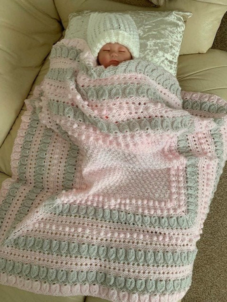 MOON DUST baby blanket knitting pattern pdf image 1
